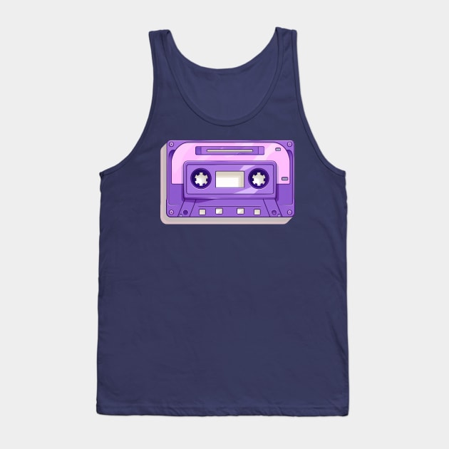 Purple cute tape cassette Tank Top by MilkyBerry